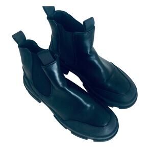 Limelight 'Eliza' SZ 8 Women's Lug Sole Moto Black Boot Chunky Edgy